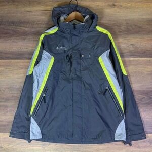 Columbia Youth Interchange Jacket 18/20 Black Gray Winter Coat